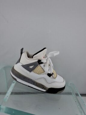 Jordan Kids' White Cement, Gray and Cream Retro Basketball Sneaker